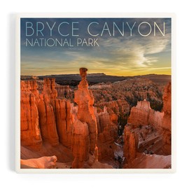 Bryce Canyon National Park, Utah, Thors Hammer Sunrise (Absorbent Ceramic Coaster, Single, Cork Back, Kitchen Table Decor)