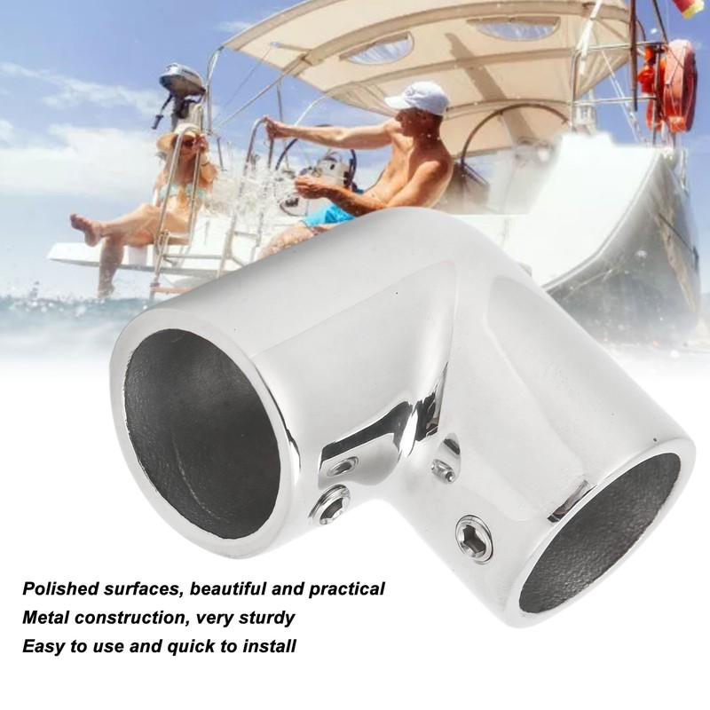 2 Way Boat Hand Rail Right Angle Stainless Steel Sturdy