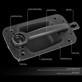 Left Exterior Outter Outside Door Handle Compatible with 03-11 International 4400LP/08-14 Prostar/06-11 4100