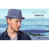 Sombrero Fedora de algodón lavado estilo clásico para hombre, F2232denim