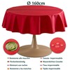 Outdoor Tablecloth Washable Round Diameter 160 cm Red Garden Tablecloth