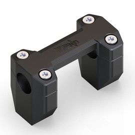 RENO Motorcycle Handlebar Riser Clamp, Increase 1-1/2" Motorcycle Handlebar Height Compatible with Touring Road Glide/FLTR X XS SE U XST K/FLHR C S SE6 XS (Aluminum, Black, 1 Pack)