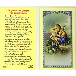 StealStreet SS-WJH-E24-637 Prayer to Saint Joseph for Employment Holy Cards