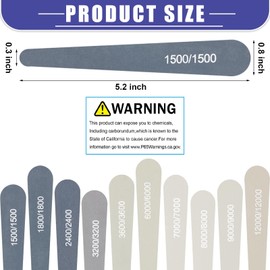 Honoson 20 Pcs Sanding Sticks for Plastic Models Polishing Sticks Assorted Metal and Wood Sanding Tools Accessory for Model Craft Amateur Beginner (High Grits Rating,Water Drop Style)