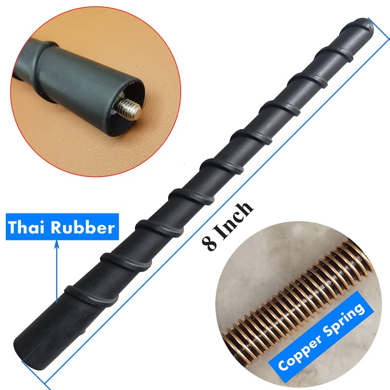 Jeep Liberty 8 Inch Flexible Rubber Antenna Replacement (2008-2010)