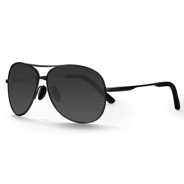 J.Fée Men's Polarised Sunglasses, Mirrored Sunglasses, Lightweight Double Bridges, Aviator