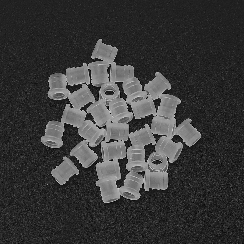 30pcs Earmold Locks Small Plastic Soft Transparent Earmold Tubing Locks