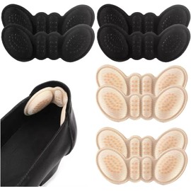 4 Pares Almohadillas Antideslizantes para Talón, Almohadillas de Gel para Zapatos de Tacón, lantillas para Zapatos Tacones Protector, Prevención de Callos y Ampollas, Unisex, Con Todo Tipo de Zapatos