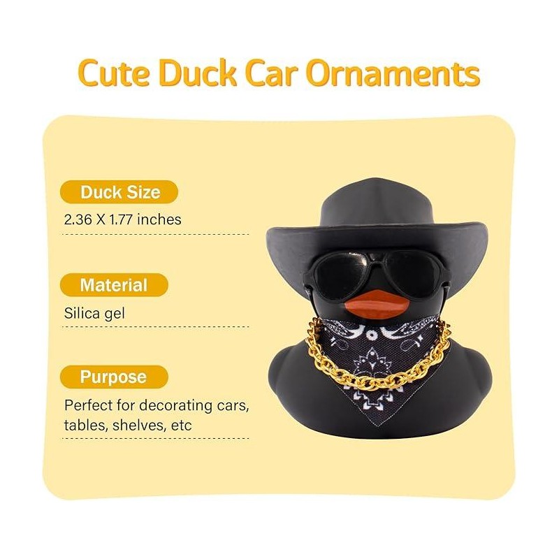 Black Cool Rubber Duck Car Accessories Cool Car Accessories Duck
