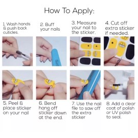 Unbranded Gold Star 14 Nail Stickers Full Cover Wraps DIY Manicure Nail Art Decoration