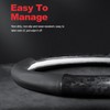 Ergocar Car Steering Wheel Sleeve, Round Forged Carbon Fiber and