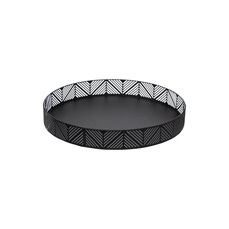 Secret de Gourmet Basket, Metal Tray, Black, Diameter 30 cm