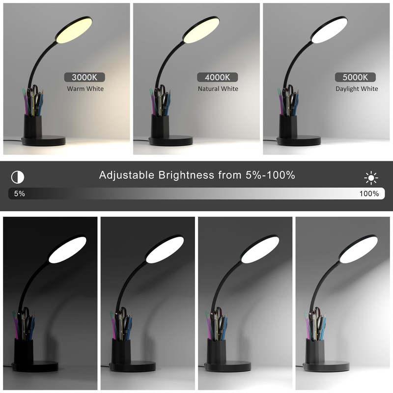 Vicsoon Desk Lamp, LED Desk Lamp for Home Office, Touch