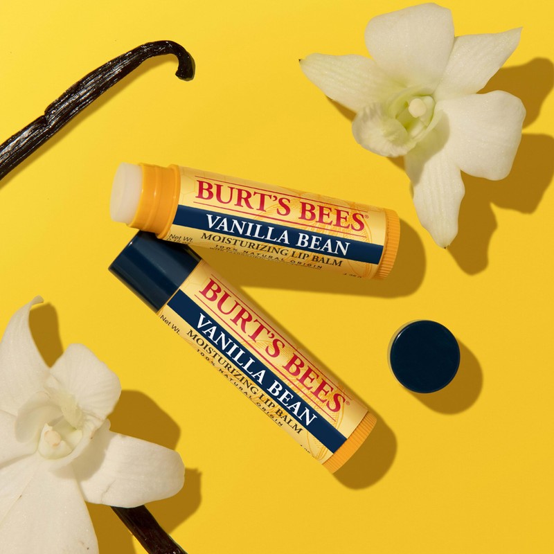 Burt's Bees Vanilla Bean Moisturizing Lip Balm, 100% Natural Origin,