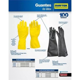Surtek Guantes De Látex Domésticos Talla Chica Surtek 137394