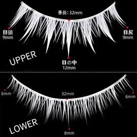Mirhua False Eyelashes (2 Pairs) Natural Part Dolly Wink False Cosplay Eyelashes 3D Bundled Soft Silk Top and Bottom Eyebrows Fashion Extension Makeup Tool for Home DIY Makeup Lightweight Reusable