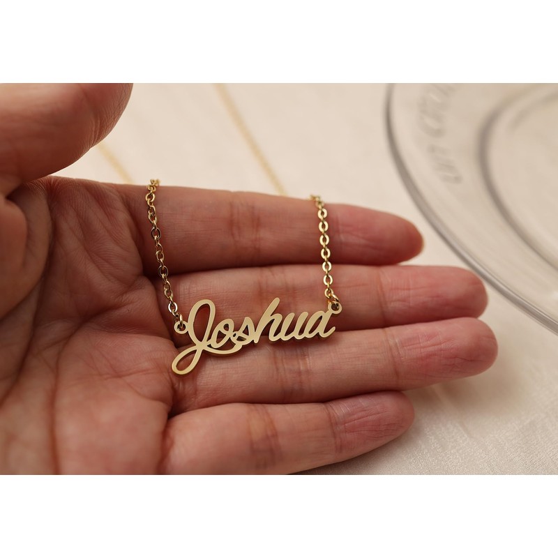 HUAN XUN Carmen Necklaces Gold Name Necklace for Women Charm