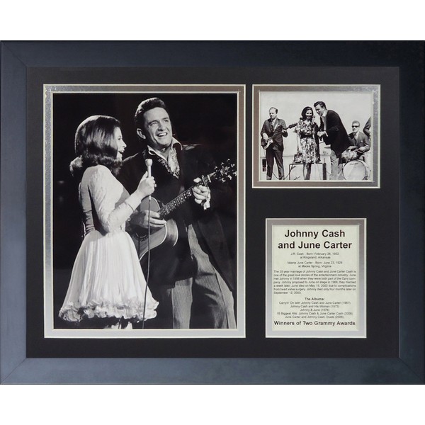 Legends Never Die "Johnny Cash and June Carter" Framed Photo Collage, 11 x 14-Inch, (16544U)