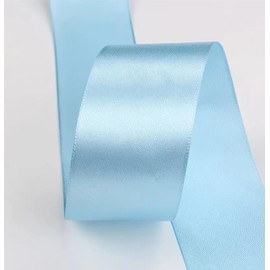 Light Blue Satin Ribbon 50mm - 5 Meters - Gift Wrap, Wedding, Events, Crafts, Decoration,. Sew, Dress, Party, Cars, Floral, Bows Much More