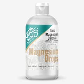Keto Chow Keto Chow - Magnesium Drops - Ionic Magnesium Chloride w/Sodium, Potassium, Electrolytes - Trace Minerals Drops - Gluten Free, Sugar Free, Keto Friendly - from Utah's Great Salt Lake - 8.3 Fl Oz