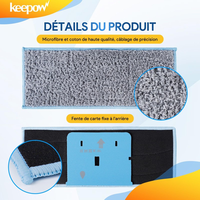 KEEPOW 6 Stück Waschbare Tücher für Braava Jet M6 (m6134),