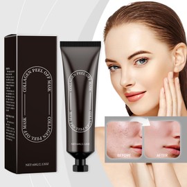 Collagen Peel Off Maske, 60g Collagen Overnight Wrapping Peel Off Facial Mask Collagen Glow Maske Firming Wrinkle Facial Mask, Collagen Night Wrapping Mask Reduziert Erschlaffung & Mattigkeit