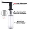 BZOOSIU Kitchen Sink Soap Dispenser Black Solid Brass Pump Head