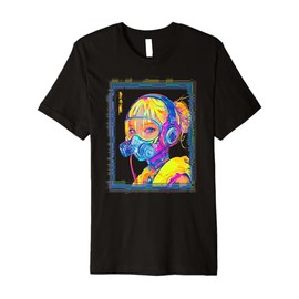 Cyberpunk Gas Mask Girl Techwear Premium T-Shirt