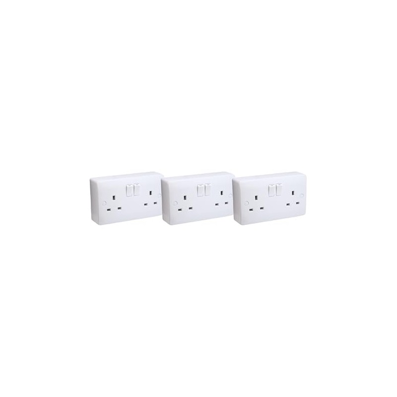 SHPELEC® Premium Curved Edge White Electrical Sockets Range - Convenient