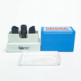 Veltec Premium Pre-Inked Message Stamp, Red Ink (Original)