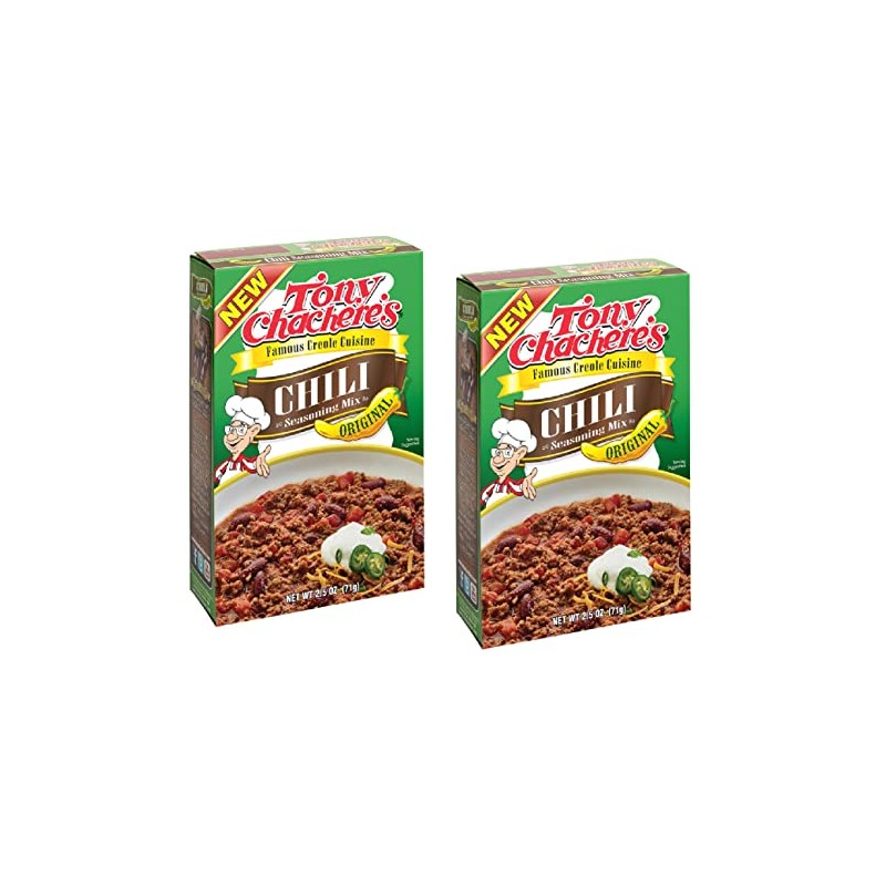 Tony Chachere Chili Seasoning Mix - Original (2 pack) -