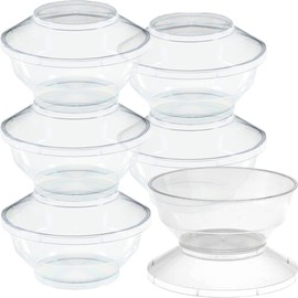 Bluesky Trading MiniWare Clear Stackable Bowls With Lids (6 Oz.) - Pack Of 6 - Sleek Design, Perfect for Meal Prep, Snacks, & Food Storage