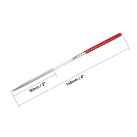 Sourcingmap 5Pcs 3mm x 140mm Square Diamond Needle File 150 Grit