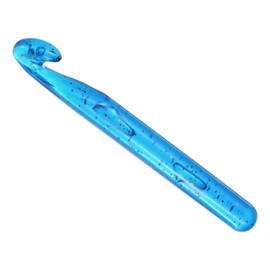 sourcing map Large Crochet Hooks 18mm Ergonomic Knitting Crochet Hook Plastic Huge Big Crochet Hooks for DIY Crocheting Yarn Blanket Carpet Weaving, Blue