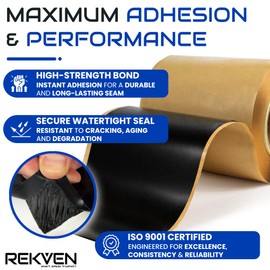 Pond Liner Seam Tape - 30 Feet x 6 Inch - Double Sided Butyl Tape - Bond Seal or Repair EPDM PVC HDPE LDPE RPE LLDPE - Perfect for Small or Large Fish and Koi Ponds Waterfalls and Water Features