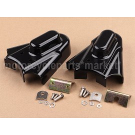 Unbranded Black Rear Axle Covers Fit For Harley Heritage Softail Springer FLSTC FLSTN FLST