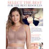CURVEEZ Post-Surgery Front Closure Compression Support Bra Adjustable Wide Strap