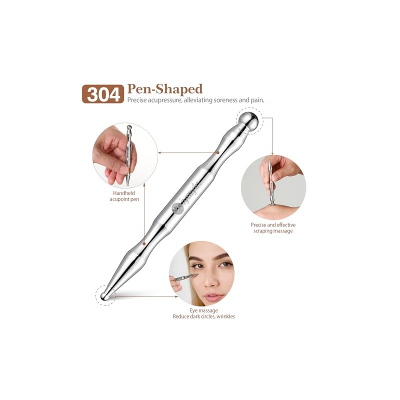 [Niymyin] 6-in-1 Stainless Steel Muscle & Fascia Scraper Tool Set,