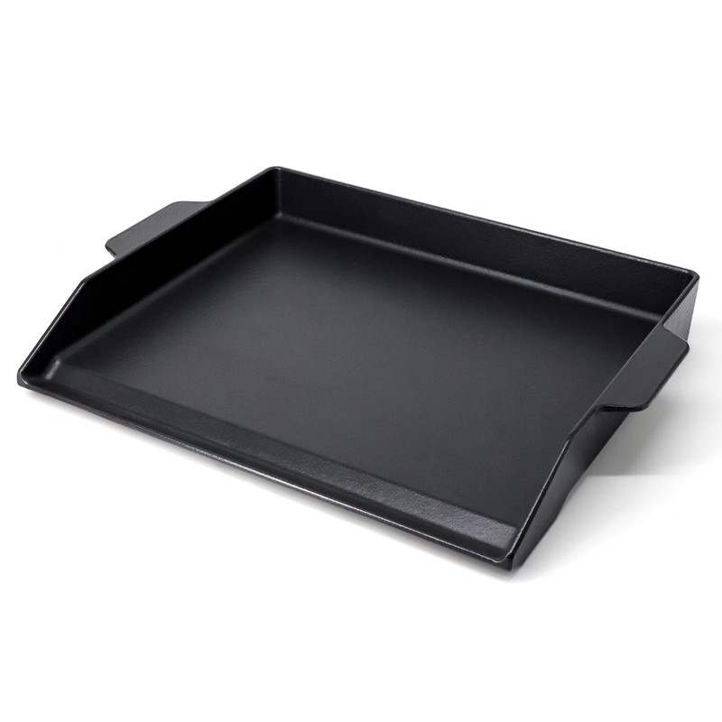 Criditpid Universal Large Cast Iron Cooking Griddle with Extra High