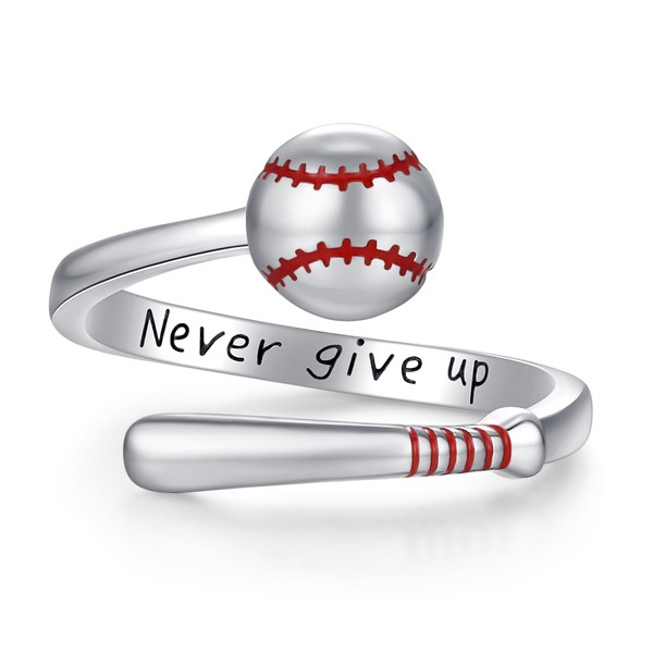 Baseball Rings 925 Sterling Silver Sports Rings Baseball Jewelry Gifts