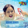 Novelty Place 4Pcs Fish Shape Diving Ring Set Underwater Swimming