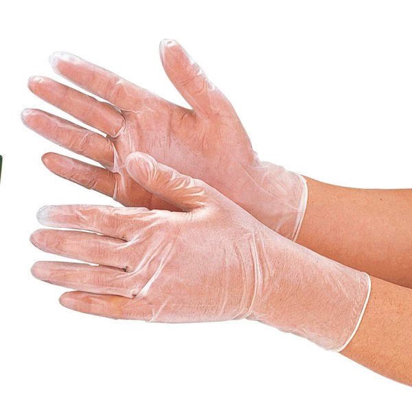Otafuku Glove #255 Disposable Gloves, Vinyl Chloride Powder-Free, Plastic Disposable, Small, 100 Pieces