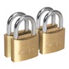 Sealey S0992 Key Alike Brass Body Padlock with Brass Cylinder,