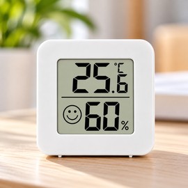 Mini Digital Thermometer Hygrometer for Indoor Rooms – Compact LCD Temperature and Humidity Monitor for Home, Office & Car