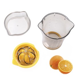 Hand Citrus Juicer, 600ml (20 ounces) Capacity, Manual Lemon Squeezer,Orange and Lime Squeezer and Reamer, Kitchen Gadget(Yellow + Grey)