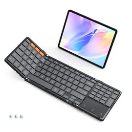 MEETION Foldable Keyboard with Touchpad, Bluetooth Keyboard, Numeric Keypad
