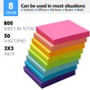 Sticky Notes 3x3, 8 Pack, Colorful Sticky Notes, 800 Sheets,