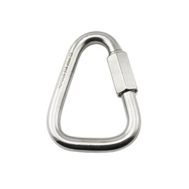 heyous 1/2 Inch Triangle Connection Ring Triangle Lock Quick Release Silver Stainless Steel Triangle Buckle Suitable for Camping Accessory and Support Sling