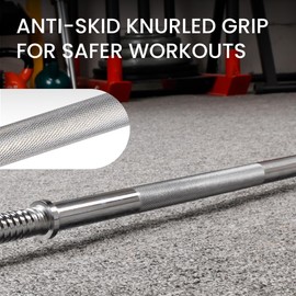 5FT Stardard Barbell with Star Locks, Chrome