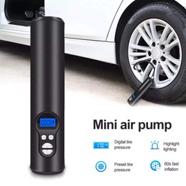 EZONEDEAL Tire Inflator Portable Air Compressor for Car, Mini Air Hand Held Tire Pump, Air Pump for Car Tires, USB Charge Digital Display, Vehicle Wireless Car Tyre Inflator for Bike Motorcycle